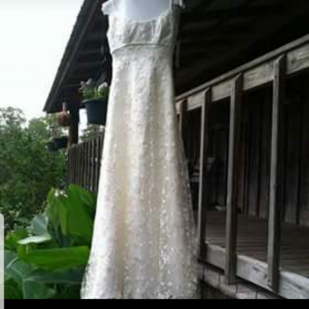 vintage a-Line lace Ivory dress